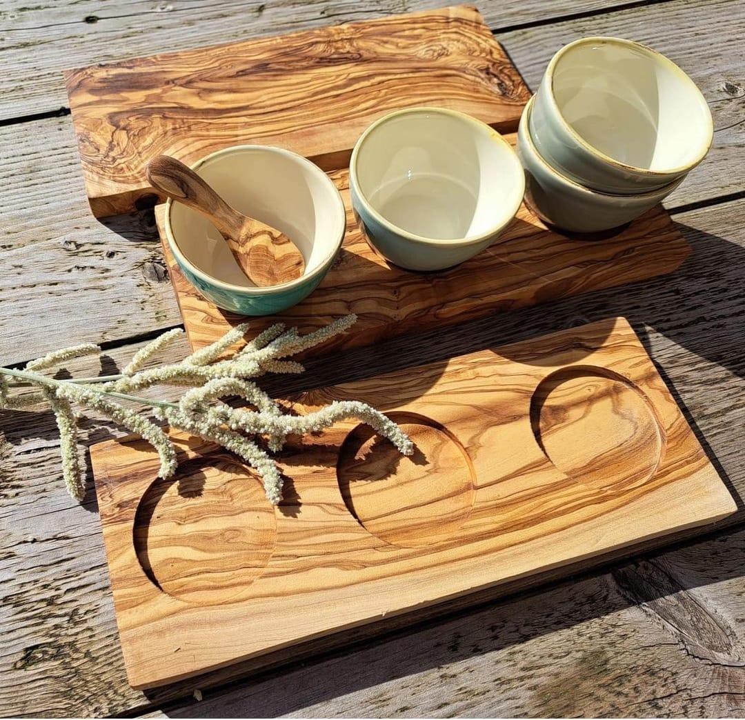 Das Olivenholzbrett Barattolo In Legno D'ulivo A Forma Di Mela Con Coperchio - 10 Cm